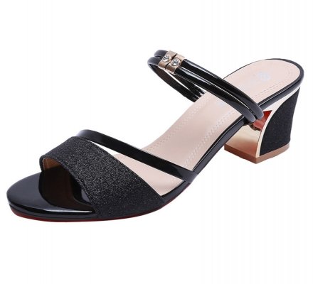 2021 New Summer women flat Sandals shoes women Square heel Sandalias Buckle Sandals High Heels sandalias de verano para mujer